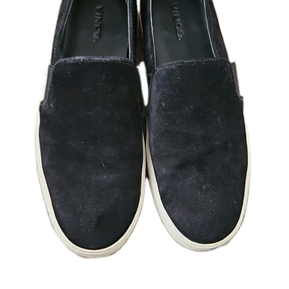 Vince Womens Black Suede Warren Sneaker 8 - Picture 11 of 12